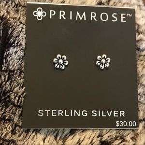 PRIMROSE Sterling Silver flower earrings. sunflower, accessories, jewelry